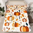 thumbnail image 2 of YST Draps d'Automne Très Grand pour Enfants, Ensemble de Draps Citrouille Dessin Animé Feuilles d'Érable Botaniques d'Automne Draps de Lit Action de Grâce Récolte Ensemble de Draps 4 Pcs Déco de Chambre, 2 of 5