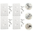 TUIBELY 6pcs Stainless Steel Frame Shelves Hinge Repair Plates