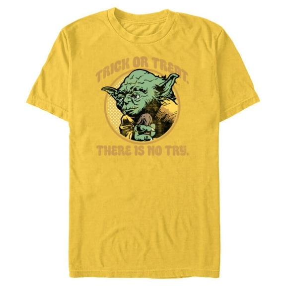 Star Wars Yoda Trick or Treat There is No Try - Short Sleeve Blended T-Shirt for Adults - Customized-Putty Snow Heather
