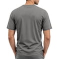 thumbnail image 5 of Hearthz Mens Henley Shirts 3 Button Mens Short Sleeve Shirt Basic Breathable Moisture Wicking Mens Athletic Shirts Dark Gray XXXL, 5 of 7