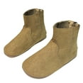 thumbnail image 3 of FUZHIQ Girls Ankle Boots Low Block Heel Glitter Bowknot Zipper Booties Little Kid Big Kids Fall Winter Dress Booties Shoes Khaki for 2.5-3 Years, 3 of 8