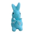 thumbnail image 2 of Easter Bunny Flocked Bunny Figurines Colorful Flocked Rabbit Statues Tabletop For Home Living Room Farmhouse Desktop Ornament Home Decor, 2 of 7