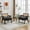 Black Teddy Fleece, variant on SOLLED Set of 2 Modern Linen Accent Chairs. High Back Upholstered Armchair with Lumbar Pillow & Stable Wood Frame for Living Room Bedroom Balcony.Black Teddy Fleece
