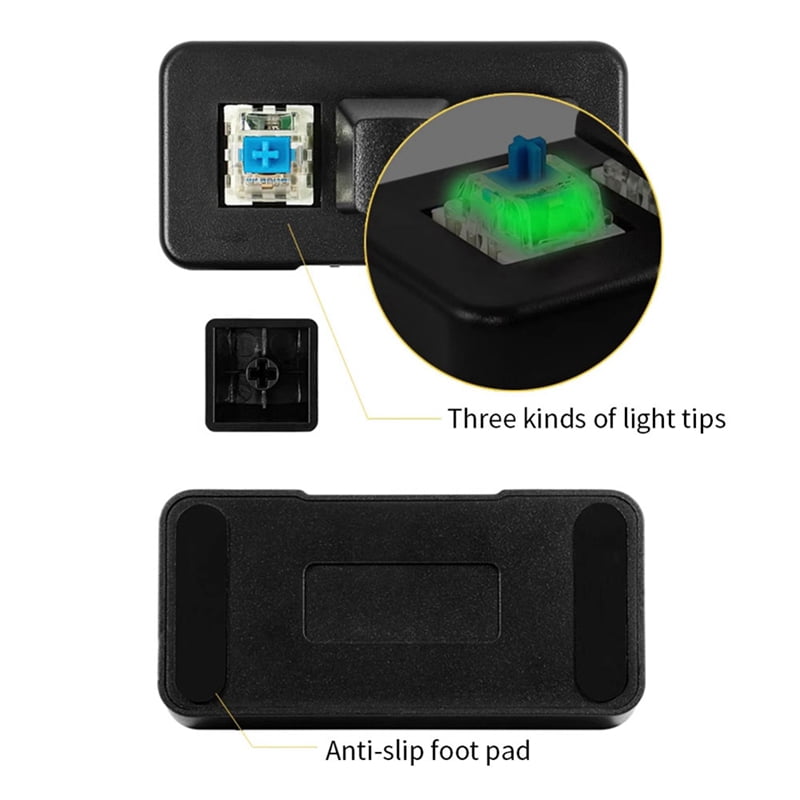 MK321G 3-Key Mini Customized Mechanical Keyboard Blue Switch USB&2.4G Wireless Dual-Mode for OSU Game Multimedia White