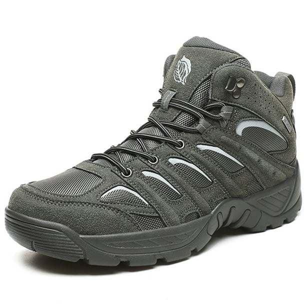 Zapatos Trekking Altos Hasta El Tobillo Botas Senderismo para Hombres Deportivos Al Aire Libre Antideslizantes