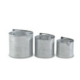 thumbnail image 5 of Contemporary Home Living Set of 3 Silver Round Bucket Planter With Top Handle 10", 5 of 5
