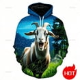 thumbnail image 1 of Sudadera con capucha y sudadera con estampado 3D de cabras que gritan, novedad, sudadera con capucha y gráfico de cabra enojada, ropa de calle divertida para niños, 1 of 5