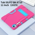 thumbnail image 4 of Dteck Case for Samsung Galaxy Tab S9 2023 (SM-X710/X716B/X718U)/S8 11 Inch SM-X700/X706 2022 / S7 11 Inch SM-T870/T875, Heavy Duty Hybrid Shockproof Kickstand Rugged Kids Friendly Case Cover,Rose+Blue, 4 of 8