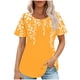 thumbnail image 1 of Fiudx Ofertas Flash Artículos En Oferta Top Estampado con Cuello Redondo y Manga Corta Informal para Mujer a La Moda, 1 of 5