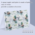 thumbnail image 4 of Haosy Light Switch Cover Plate 3 Gang Electrical Outlet Covers Mallard Ducks on Water Decorate Wall Plate 4.56”x4.48”, 4 of 8