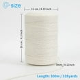 thumbnail image 2 of NANAHuang Macrame Cord, Natural Cotton Rope 3mm x 328 Yards 4 Strand Twisted Macrame Rope Cotton Twine String for Crafts Knitting Dream Catcher Plant Hanger Wedding Decor, 2 of 8