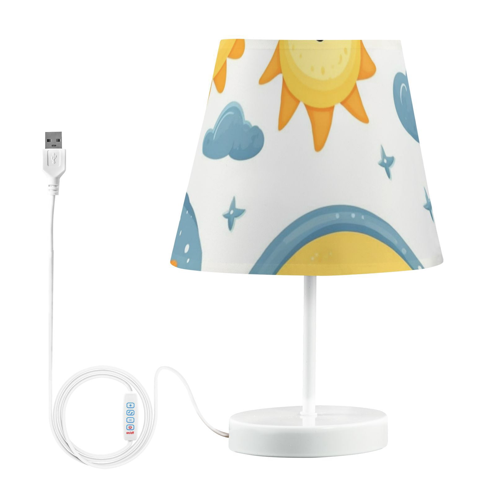 Sun Clouds Stars LED Desk Lamp Table Lamp USB Bedside Nightstand Small Lamp for Bedroom Living Room Kids Room