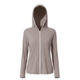 thumbnail image 4 of Fengactive Womens Full Coverage Sun Hoodie Face Mask Zip Up Jacket with Thumb Holes and Side Pockets Outdoor Top, 4 of 5