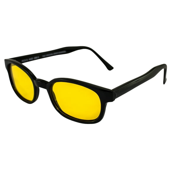 KD's Unisex-Adult Biker sunglasses Black/Yellow One Size