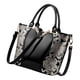 thumbnail image 5 of Bolso de mano para mujer bordado con lentejuelas y flores, de charol, para el hombro Negro, 5 of 9