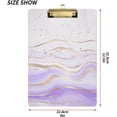 thumbnail image 2 of FMSHPON Lavender Pink Marble Clipboard Hardboard Wood Nursing Clip Board and Pull for Standard A4 Letter 13x9 inches, 2 of 5