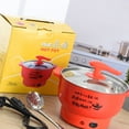 thumbnail image 1 of Marmite Électrique 1,8 L 400 à 800 W Paroi Intérieure en Acier Inoxydable 2 Modes Protection contre la Surchauffe Cuiseur Électrique Rouge, 1 of 5