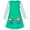 Green, variant on Girls Dress Rainbow Flower Pocket Long Sleeve Cotton Casual 5 Years