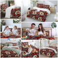 thumbnail image 6 of Red Bandanna Queen Size Comforter Set, Ethnic Indian Style Retro Country Bedding for All Seasons, 4 Pcs Bed Set, 1Quiltcover (90"x92") ,1Sheet(94"x116"), 2Pillowcases (30"x20"), 6 of 9