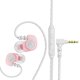 thumbnail image 2 of Gwong Electrónica 2 Unids SK5 Auriculares con cable Control de alambre elegante In-Ear 3.5mm Auriculares desmontables con micrófono para deportes, 2 of 6