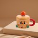 thumbnail image 5 of Bonita taza de cerámica con tapa, taza de café kawaii, taza de té, divertida y novedosa taza de desayuno para mujeres, niñas, niños, amigos, niños, regalo de cumpleaños de Navidad, 5 of 8