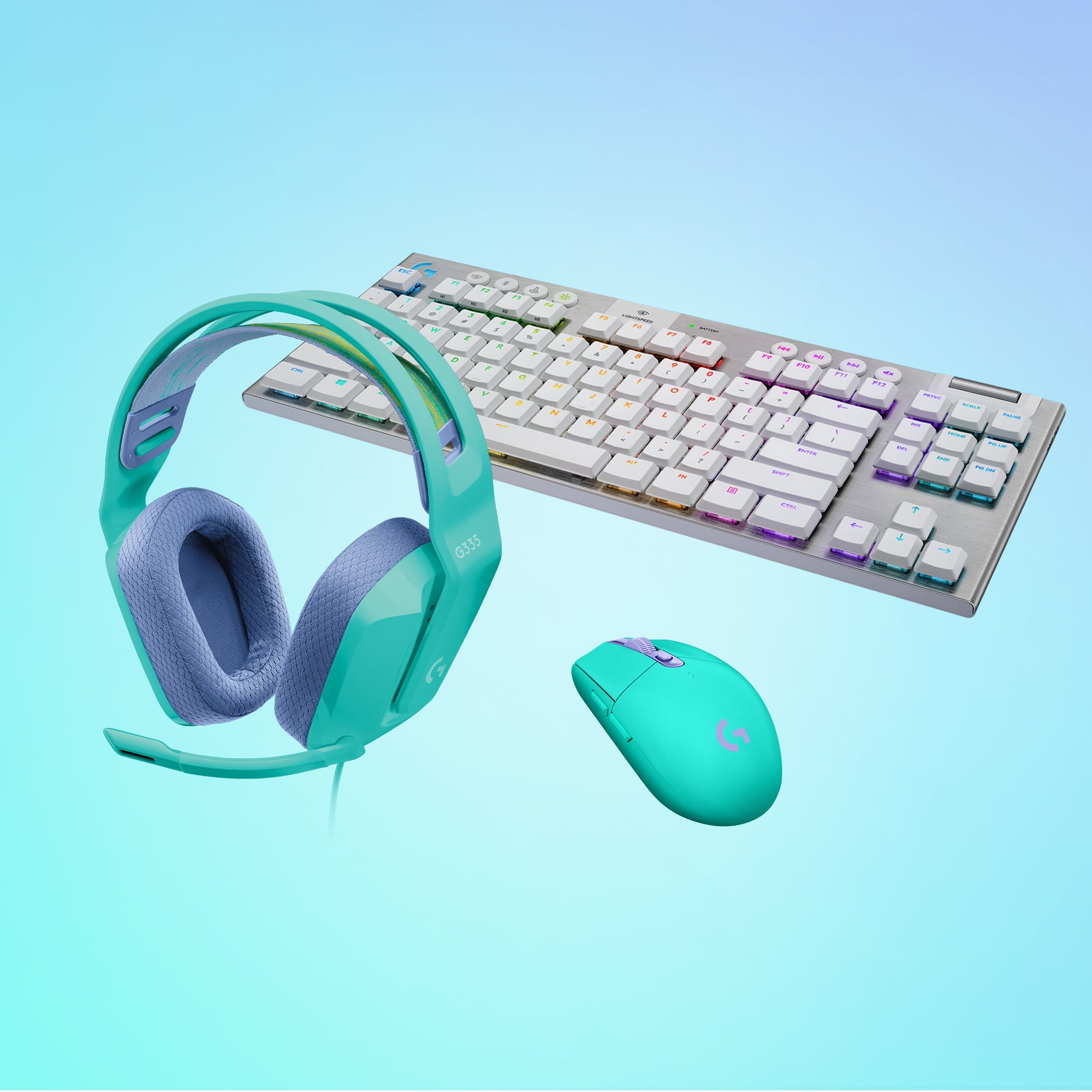 Logitech G335 Wired Gaming Headset with Flip to Mute Microphone - .53 pounds - Compatible with PC, PlayStation, Xbox, Nintendo Switch - Mint