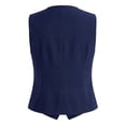 thumbnail image 2 of DARING DIVA Women's Plus Size Double Breasted Vintage Lapel Collar Vest 4X Navy Blue, 2 of 6