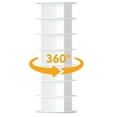 thumbnail image 6 of SpaceAid Rotating Shoe Rack Tower 7 Tier, Display Lazy Susan, White, 23.2"D x 23.2"W x 63"H, 6 of 6