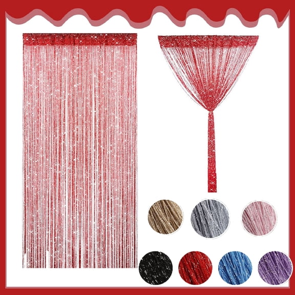 Yhmxh Beaded Curtain Door String Curtains for Doorway Tassels Beads Hanging Fringe, Room Divider Window Hallway Entrance Wall Closet Bedroom Privacy Decor (39×79in/100×200cm)