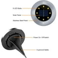 thumbnail image 4 of Non-Slip Landscape Path Lighting: Upgraded Stainless Steel Solar Ground Lights, Waterproof High Efficiency Light, Maintenance-Free Outdoor Decor for Gardens, Patios, and Yards (8, 4 of 5