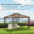 thumbnail image 3 of Outsunny 9.84' x 9.84' Square 2-Tier Gazebo Canopy Replacement Top Cover Outdoor Garden Sun Shade, Coffee, 3 of 10