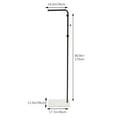 thumbnail image 4 of Metal L-Shape Garment Coat Rack Hat Bag Stand Tree Clothes Hanger Umbrella Holder Rack with 3 Round Head Hooks, 4 of 12