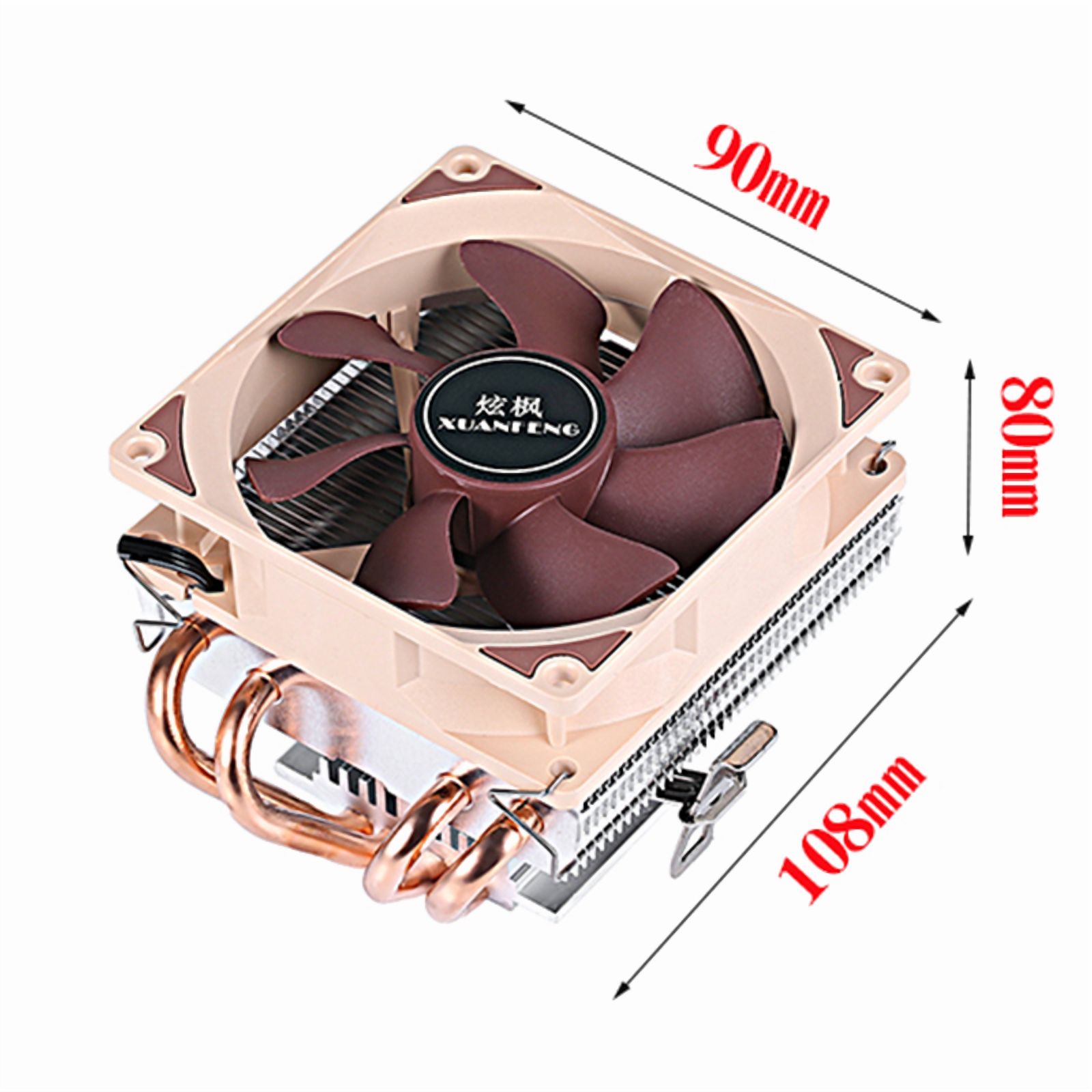 CPU Air-cooled Radiator PC Processor Cooler 2/4 Heat Pipe Cooling 90mm Fan For Installing LGA2011 x79 x99 E5 115x 1200 1700 AMD