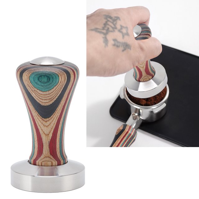 Manija de madera Tamper de café expreso diseño desmontable Prensa de café portátil Tamper Café en polvo Tamper de café expreso en el hogar o en la oficina ANGGREK Otros
