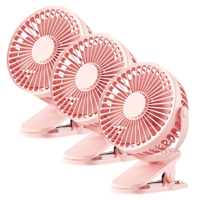 Mini Ventiladores de Escritorio MiniBreezePink 3Pzas 4"Ø Rosa USB 5V 3 Velocidades Ventiladores de Escritorio. VentDepot MXZEP-003