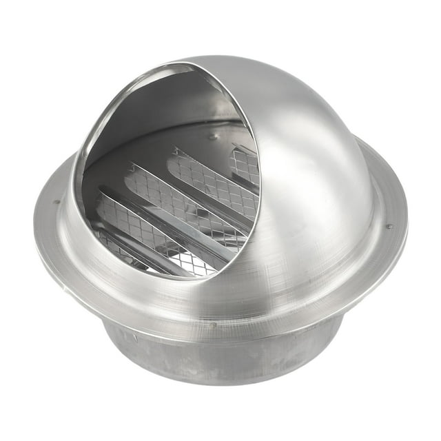 LEFU for Stainless Steel Exterior Wall Air Outlet Grille Round Vent Cover for Heating Cooling Ventilation Anti-Insect Windproof Rainproof Compatible with for Dryers Bathrooms Kitchens 80MM