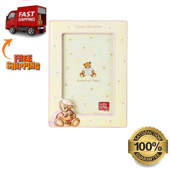 GUND Sweet Princess 4x6 Photo Frame Valentine Baby Girl Gift Thinking of You