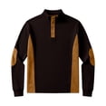 thumbnail image 3 of Ceisia Men's Loose Fit Long Sleeve Henley Shirts with Color Block Patchwork, Stretch Cotton Blend Stand Collar Casual Tops Gifts, 3 of 8