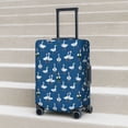 thumbnail image 6 of Susaid Cartoon Geese With Xmas Print Elastic Washable Suitcase Cover with Hidden Zipper, Fits 18-32 Inch Luggage for Protection During Travel-Small, 6 of 7
