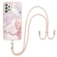 thumbnail image 2 of Alytech Galaxy A72 5G Case, Galaxy A72 4G Case, Soft TPU Rubber Stylish Marble Shockproof Anti-scratch Slim Lightweight Back Cover with Lanyard for Samsung Galaxy A72 5G/ Galaxy A72 4G, Pink, 2 of 4
