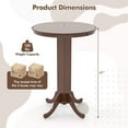 thumbnail image 2 of Demi Bonn 30" Modern Dining Table with Pedestal Base, Kitchen Table for 2-4 People, Wooden Round Pub Dinner Table for Home Office, Living Room Furniture, Brown, 2 of 10
