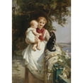 thumbnail image 2 of Frederick Morgan 18x24 Gold Ornate Framed and Double Matted Museum Art Print Titled - Motherly Love, 2 of 4