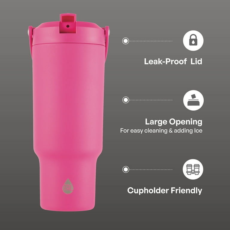 TAL 40oz Stainless Steel Hudson Tumbler with Flip-Up Straw, Bright