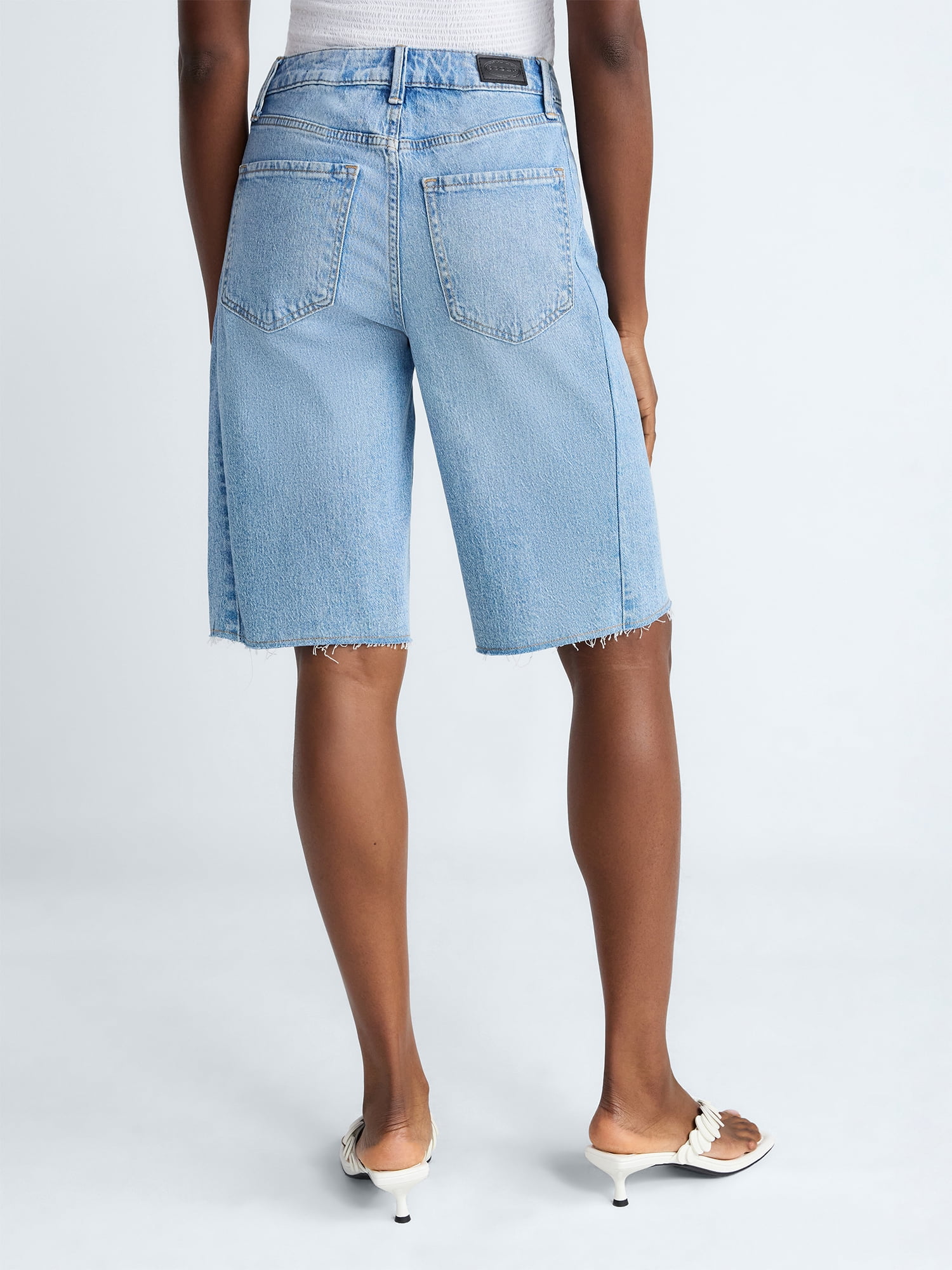Scoop Women's and Women's Plus Denim Bermuda Shorts, Sizes 0-26W