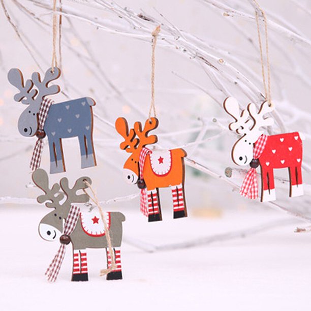 1pcs Car Christmas Ornament Xmas Elk Car Pendant Accessories Gift Car Accessories Charm Pendant Funny Personality Car DecorationB He Qiyong unisex