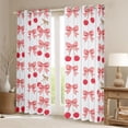 thumbnail image 2 of Erosebridal Pink Bow Cherry Black Out Curtains for Girls, Cartoon Ribbon Curtains Pack of 2 (42x63 Each), 2 of 6
