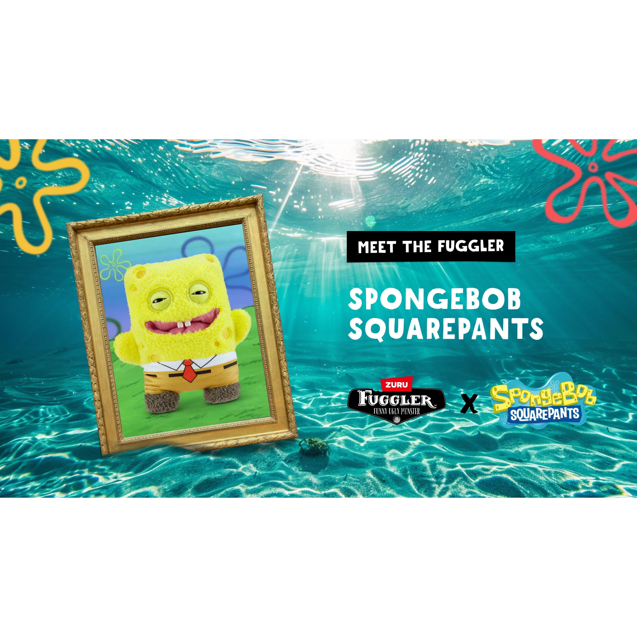Fuggler 9 inch Spongebob Series SquarePants, Funny Ugly Monster Soft Plush Toy by ZURU