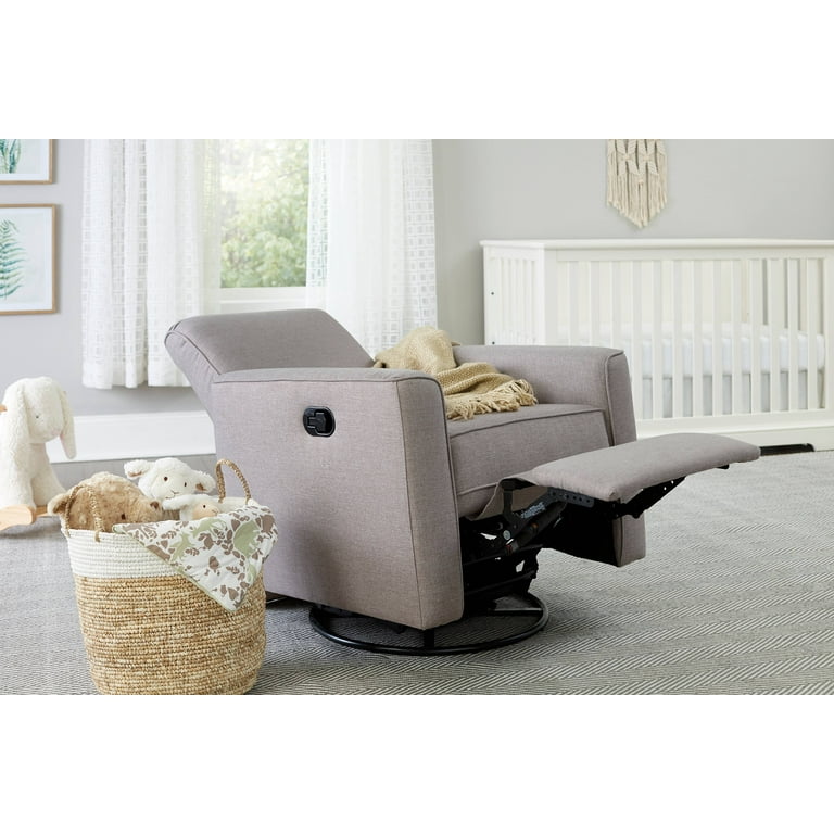 Westwood Design Aspen Fabric Swivel Glider and Recliner in Sandwash Gray