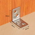 thumbnail image 5 of FELTECHELECTR 10Pcs L Shaped Fixed Bracket Silver Metal Angle Brackets for Furniture Reinforcement, 5 of 8