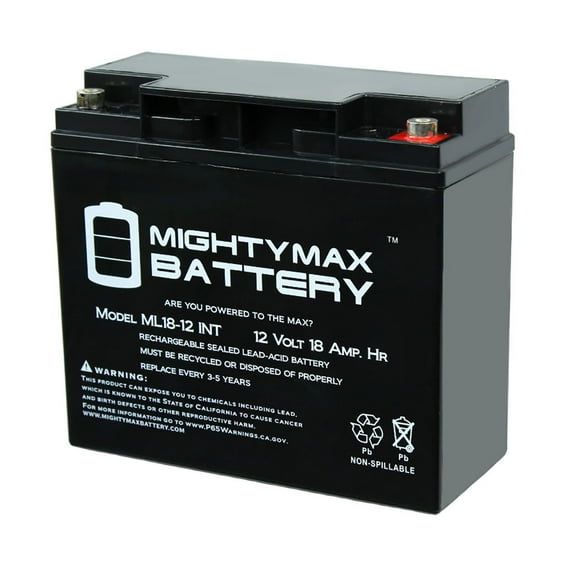 12 Volt 18 AH SLA Internal Thread Battery